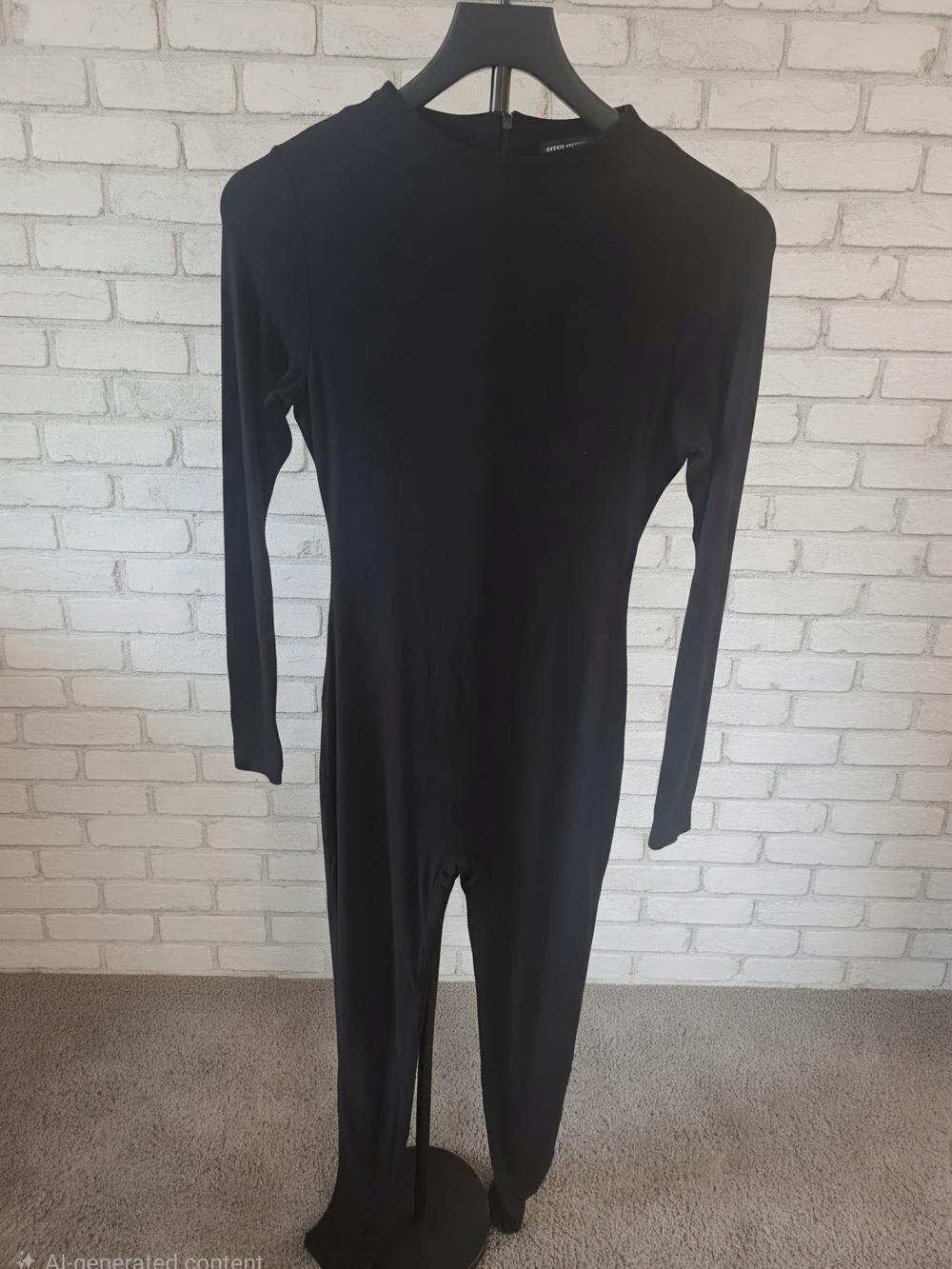 naked wardrobe Black Long-Sleeve Jumpsuit